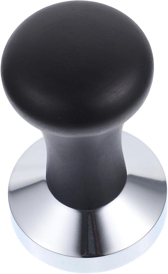 ULTECHNOVO Espresso Tamper with Iron Flat Bottom and Wooden Handle, Ergonomic Coffee Press Tool for Coffee Making Accessory, Restaurant Use, Smooth Polished Surface