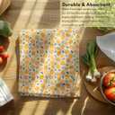 2 x Lemon Kitchen Towels 4 Pack | 16"x28" Absorbent Dish Cloths Set, Super Soft Decorative Towels for Cooking, Cleaning, Drying Dishes - Lemon Print