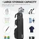 Findway 3 Way Small Golf Bag Lightweight Pitch and Putt Golf Bag with Stand, Adjustable Dual Straps, Golf Stand Bag for Extra Storage in a Smaller Size, Golf Gifts for Men and Women, Black