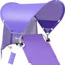 XL Universal Wind-Resistant Chair Umbrella Canopy, Extra Large Foldable UPF 50+ Sun Shade Attachment with Adjustable Clamp, Fits Most Beach, Camping, Lawn, Sports, Zero Gravity Chairs, Wheelchairs