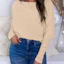 Okiwam Women's Fall Tops Cowl Neck Long Batwing Sleeve Shirts Oversized Tunic Dressy Casual Blouses 2026 Fashion Clothes (Beige, S)