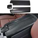 Interior Center Console Armrest Storage Box Panel Cover Trim for Mercedes Benz E Class W212 Accessories 2010-2015 and CLS W218 2012-2017 (Not Real Carbon)