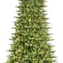 Puleo International 10ft Pre-Lit Slim Fraser Christmas Tree with 900 Clear Lights, 2557 Realistic Dense Branch Tips, Easy Setup Artificial Trees with Sturdy Metal Stand