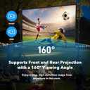 Outdoor Projector Screen with Stand 150 Inch: VOOPVOR Portable Projection Screen and Stand, Indoor Rear Front Movie Screen 16:9 4K HD, with Carry Bag,Support Height Adjustable for Home Theater Camping
