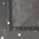 BGment Kids Blackout Curtains for Bedroom - Grommet Thermal Insulated Silver Star Print Room Darkening Curtains for Living Room, Set of 2 Panels (42 x 54 Inch, Dark Grey)