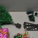 Small Christmas Tree with Lights and Ornaments, 60cm Tabletop Mini Christmas Tree with Light, Star Topper, DIY Artificial Tabletop Xmas Tree for Office Home Indoor Decoration