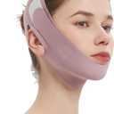 Graphene V-Shaped Mask, Chin Strap, Sleep Mask, Jawline Exerciser, Dusty Pink