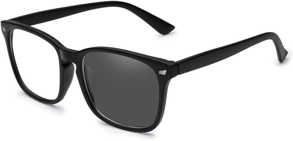 Jcerki Photochromic -3.00 Distance nearsighted Myopia glasses Black Frame Unisex Spectacles
