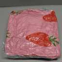 Nesker Zipper Bedding Twin Sweet Pink Fruit Zip Up Bedding Set for Girls and Kids, Cute Strawberry 3 Pcs Comforter Bed in a Bag with Fitted Sheet and 2 Pcs Pillowcases