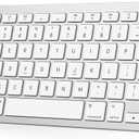 OMOTON Bluetooth Keyboard Compatible with Mac, Compact Wireless Keyboard Compatible with MacBook Pro/Air, iMac, Mac mini/Pro Laptop and PC (Silver)