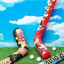 Deekin Set of 12 32 Inch Inflatable Hockey Sticks Party Favors Birthday Decorations, 4 Trendy Style, Funny Blow Up Hockey Stick Sports Birthday Party Supplies