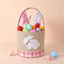 Easter Basket Essentials Gifts Baskets Empty Gift Box for Mothers Girls Boys Kids Toddler Baby Easter Egg Basket Toy Bunny Storage Baskets Pink Easter Bucket Organizer for Stuffers