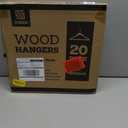 ZOBER High-Grade Wooden Hangers - Heavy Duty, Non Slip Wood Hangers for Coats, Jackets, Suits, & Pants - Clothes Hangers for Closet W/Bar and Notches 20 Pack
