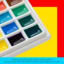 MEEDEN Ceramic Watercolor Palette with Cover, 12-Well White Porcelian Mixing Tray Artist Painting Palette with Lid, Square Painting Tray Palettes for Watercolor Gouache Acrylic Painting, 3" x 3"