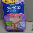 Always Discreet Adult Diapers for Women, Incontinence Underwear, Postpartum Essentials, Disposable Briefs, Max Absorbency, Bladder Leak Protection, Small/Medium, 32ct