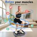 HOTWAVE Vibration Plate Exercise Machine for Lymphatic Drainage, Power Vibrating Plates Platform for Weight Loss - Whole Body Shaker Vibration Plate Machine Home Gym Shaping Fitness Workout