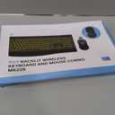 Wireless Keyboard and Mouse Combo, 9 Backlit Effects, Rechargeable 4000mAh Backlit Keyboard with Wrist Rest, 6 Button Mouse, 2.4G Full Size Quiet Keyboard Set for Computer, PC, Laptop, Mac, Windows