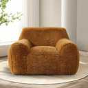 Hobestluk Bean Bag Chair Giant Bean Bag Chairs for Adults, Bean Bag Sofa Chair with Armrests, Oversize Beanbag Couch Comfy Chair for Bedroom, Living Room, Dorm and Office (Standard, Caramelo)