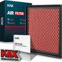 KAX Premium Engine Air Filter, CA10755 Replacement for Toyota Camry, Highlander, Sienna, Avalon, ES350, NX200T, NX300, RX350, RX350L, Durango, Grand Cherokee, 200% Longer Life