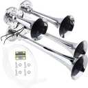 12V / 24V 150dB Super Loud Four Trumpet Air Horn for Car Vehicle Truck Train Boat