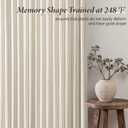 MIULEE Pinch Pleated Thick Linen Curtains 84 Inches 4 Panels Set Ivory Cream Back Tab Memory Trained Pinch Pleat Semi Sheer Light Filtering Privacy Curtains Window Drapes for Living Room Bedroom Birch