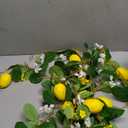 2 Pcs Artificial Lemon Flower Garland Vine, 14 Ft Fake Yellow Lemon Vines Silk Flowers Hanging Floral Garlands Decoration for Room Wall, Flower Themed Party, Wedding Supplies