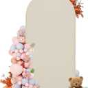 6.6FT Arch Covers,Arch Backdrop Stand Fitted Cover for Wedding Birthday Party Ceremony Banquet Decoration(Off-White,Cover Only)