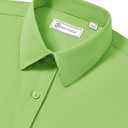 siliteelon Button Down Shirts for Women Long Sleeve Dress Shirts Wrinkle Free Collared Work Office Solid Blouses Tops