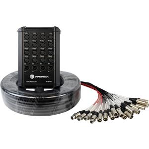 PRORECK 16-Channel Low Profile XLR Send Circuit Board Snake Cables, XLR Splitter Cable for Live, Recording, Stage, Studio, 50 Feet Long