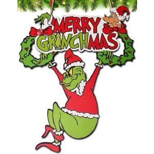 Merry Grinchmas Wreath Sign