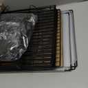 4PCS Cooling Racks for Cooking and Baking, Collapsible 4 Tiers 10"X16" Cool Batches of Cookies, Non-Stick & BPA-Free, Oven and Dishwasher Safe (Black-202)