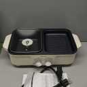 Food Party Hot Pot Electric Grill 2 in 1 Korean BBQ Grill Indoor Smokeless Hotpot Pot Electric Cooker Sahabu Shabu Pot Non Stick (Large)