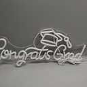 Congrats Grad Neon Sign 25.31x 9.64Inch large Graduation Neon Sign for Backdrop Grad Led Sign Graduation Light Up signs Neon Light With Graduation Cap Scroll for Class Of 2026 Party Celebrations