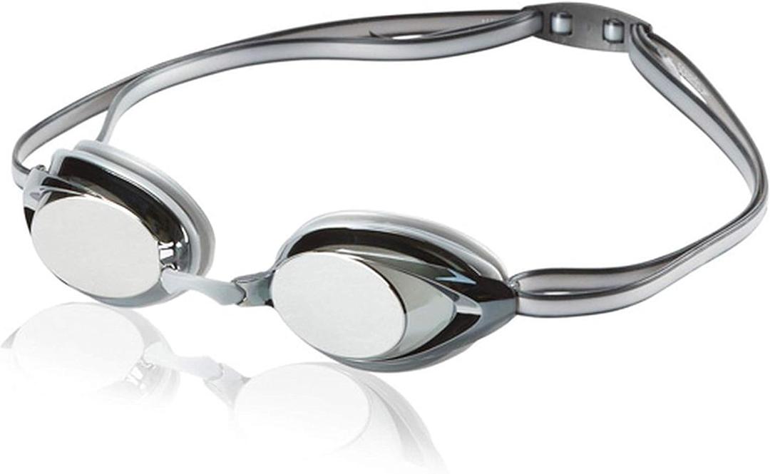 Speedo Unisex-Child Swim Goggles Vanquisher 2.0 Junior (Mirrored Silver)
