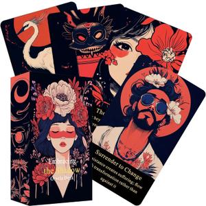 Embracing The Shadow Oracle Deck, Emotional Healing Oracle Cards for Beginners, Personal Growth, Spiritual Guidance, Dark Situation Reflection