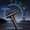 AERLANG Massage Gun, Deep Tissue Muscle Back Massage for Athletes Pain Relief, Percussion Massager with 6 Massages Heads & 20 Speed Fathers Birthday Day Gifts from Daughter Portable Back Massager Gun (Carbon)