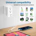 2000W 220V to 110V Voltage Converter US to Europe for Hair Dryer, Converter for European Travel, International Universal Travel Adapter with Type C A G I (White)