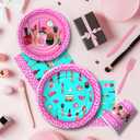 Makeup Spa Birthday Party Supplies For Girls, Spa Day Makeup Party Decorations, Paper Plate, Cup, Napkin, Disposable Cutlery, Garland Banner, Tablecloth, Balloon, Serves 24