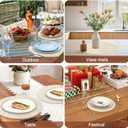 Round Faux Leather Placemats and Coasters, Set of 8, Reversible Heat Resistant Non-Slip Table Mats, Waterproof Wipeable Place Mats for Dining Table, Washable for Indoor & Outdoor (8, Beige)