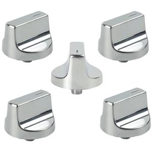 5 Pcs W10850010 Stove Knobs Replacment for Whirlpool Stove Knobs W 10850010 Replaces W11366438 W11084623 W11084624 Gas Stove Range Surface Burner Control Knobs