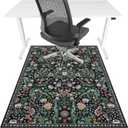 Office Chair Mat for Hardwood Floor & Tile Floor,36"X 48" Heavy Duty Desk Chair Mat for Hard Floors, Under Desk Rug for Rolling Computer Chair, Anti Slip, Low Pile Carpet Floor Protector-Green Grass