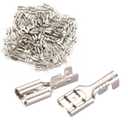 Baomain Female Spade Quick Splice Crimp Terminals 4.8mm Crimp Connector Non Insulated Pack of 100