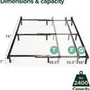 ZINUS Compack Metal Adjustable Bed Frame / 7 Inch Support Bed Frame for Box Spring and Mattress Set, Twin/Full/Queen