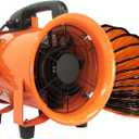 Utility Blower Fan 10 Inch Portable Axial Exhaust Fan 350W/2.6A 1600CFM High Velocity Ventilator with 16FT Duct Hose for Exhausting & Ventilating at Home and Job Site