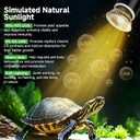 Reptile Heat Lamp Turtle Basking Light Bulbs with Cycle Timer, 360 Rotatable Dimmable Aquarium UVA UVB Reptile Light Bearded Dragon Tank Accessories 2 Pack Heat Bulbs for Turtle Lizard Snake Cage