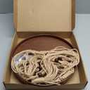 2 Tier Macrame Plant Hanger | Plant Hanger Indoor, Hanging Planter | Hanging Planter Shelf (Jute) (Large, 12" Shelf) (Brown)