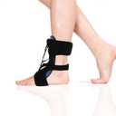 Healifty Breathable Foot Splint Adjustable Plantar Fasciitis Night Brace for Foot Drop Pain Relief and Ankle Support in Muscle Rehabilitation 12.59X4.52X1.57In (Blue)