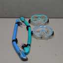 Snorkeling Gear for Adults Kids, Dry-Top Snorkel Set, 180Panoramic Wide View Diving Mask Breathing Freely Snorkel Mask for Snorkeling Scuba Diving Swimming Travel (A19-Blue + Green)