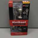 Kwikset Juno Entry Door Knob with Lock and Key, Secure Keyed Handle Exterior, Front Entrance and Bedroom, Satin Nickel, Pick Resistant SmartKey Rekey Security and Microban, 2