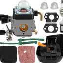 AUTOKAY FS55 FS55R FS45 Carburetor Compatible With Stihl FS38 FS46 FS55C FC55 FC75 FS310 FS45C FS45l FS55R FS74 FS75 FS76 FS80 FS85 HS45 HS75 HS80 HS85 String Trimmer Weed Eater Carb C1Q-S97 C1Q-S186